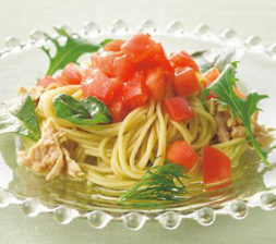 トマトとツナの冷製スパゲティ