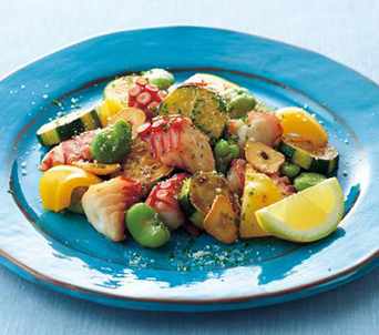 タコと夏野菜のイタリアンソテー