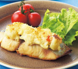 さわらとポテサラのトースター焼き