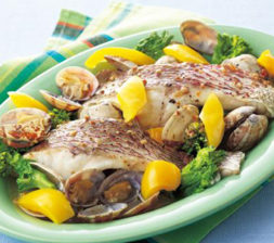 レンジで鯛のアクアパッツァ