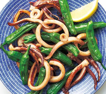 ししとうといかの甘辛バター炒め