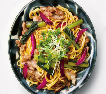 お漬物で炒め麺