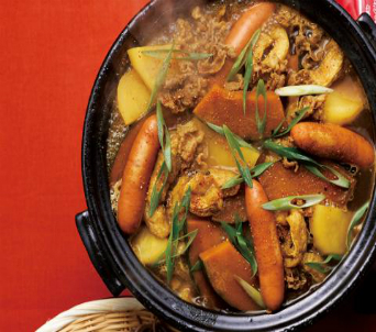 お蕎麦屋さんのかぼちゃカレー鍋