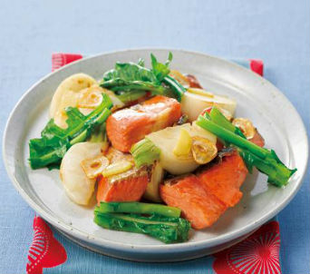 かぶと鮭のさっぱり炒め