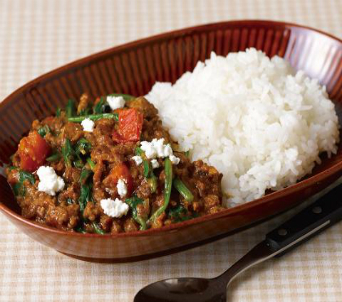 ほうれん草のキーマカリー