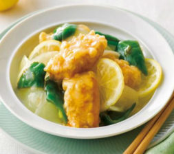 カジキマグロのレモン酢豚風