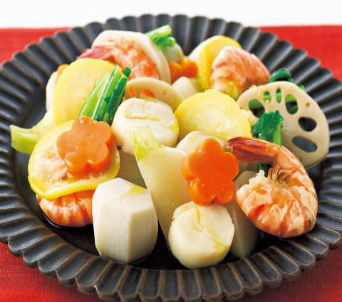 海老と柚子の香り煮しめ