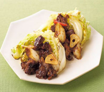 焼きキャベツの回鍋肉風