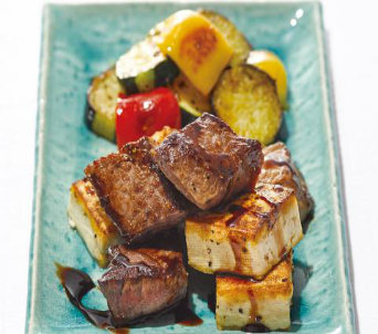 牛肉と豆腐のステーキ