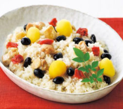 鶏肉と黒豆のおこわ