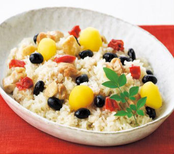 鶏肉と黒豆のおこわ