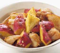 さつまいもの甘酢チキン
