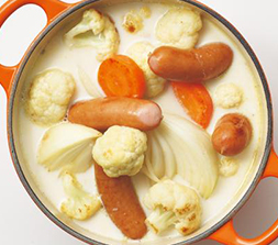 カリフラワーのミルクポトフ
