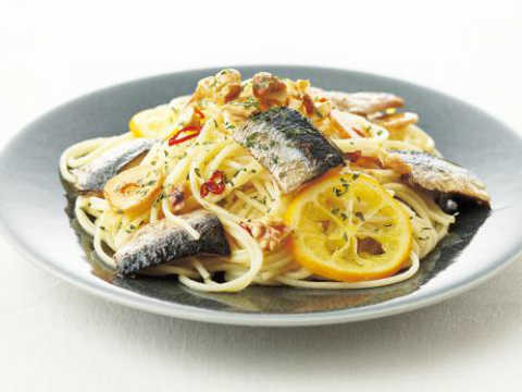 いわしのレモンペペロンチーノ