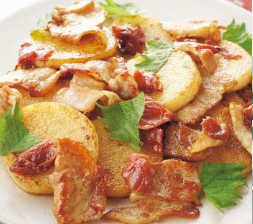 豚肉と長芋の梅炒め