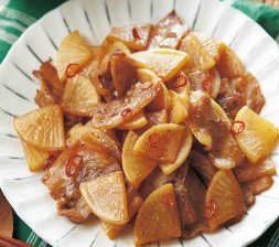 豚バラ大根炒め