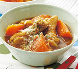 にんじんとチキンのおかずスープ