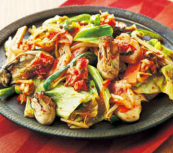 かきのキムチ炒め