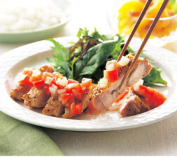 らっきょうソースのチキンソテー