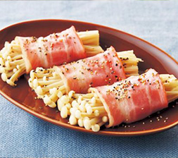 レンチンえのきベーコン