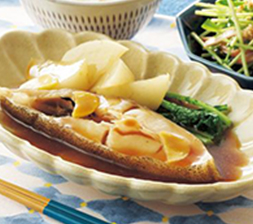 かれいとかぶの中華風煮つけ