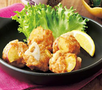 根菜つくねの落とし揚げ