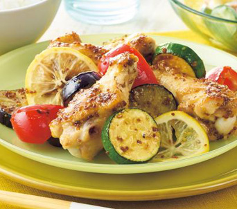 カラフル野菜のマスタードチキン