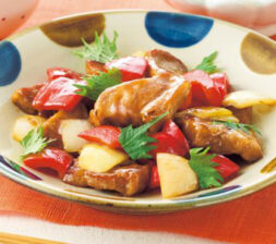 豚肉と玉ねぎの黒酢炒め