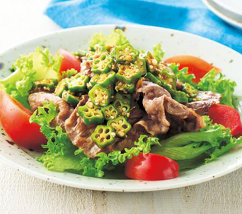 おくら万能ダレの焼きしゃぶ