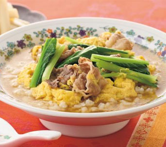 牛肉の中華風卵スープごはん