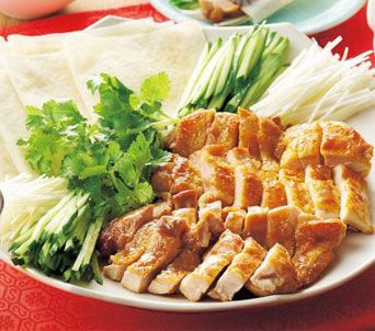 鶏の照り焼き北京ダック風