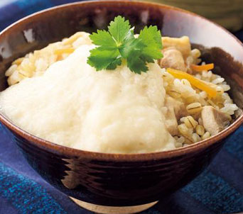 麦とろ炊き込みごはん