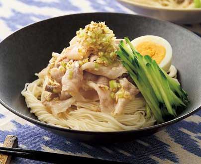 ねぎ塩豚しゃぶそうめん