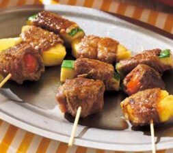 肉巻きベジ串焼き