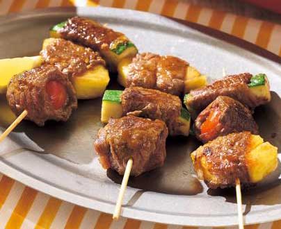 肉巻きベジ串焼き