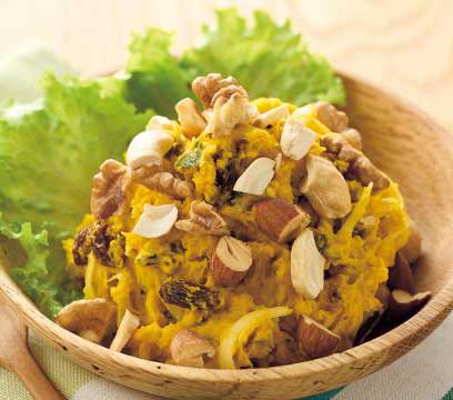 カボチャとナッツのサラダ