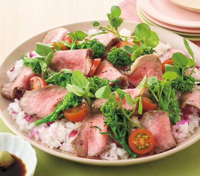 ローストビーフの桜色ちらし寿司