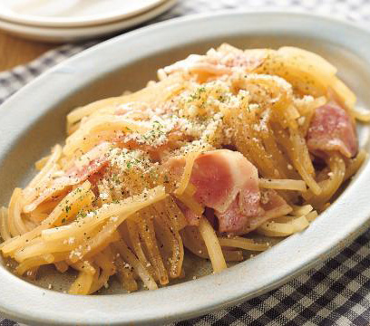 大根とベーコンのバターしょうゆ炒め