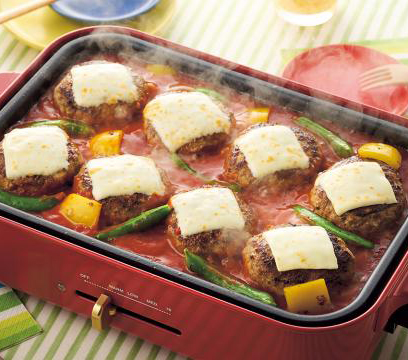 ホットプレートでチートマハンバーグ