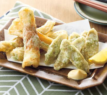 ちくわとごぼうの簡単磯辺揚げ