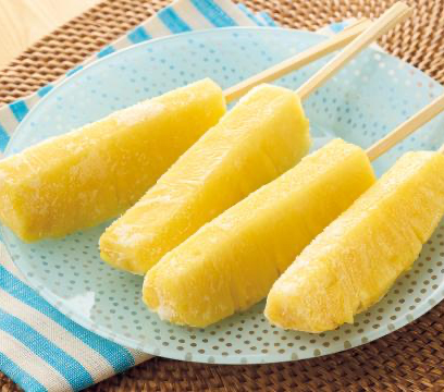 パイナップルのアイスキャンディー