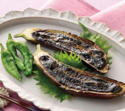 なすのみそ焼き七味風味