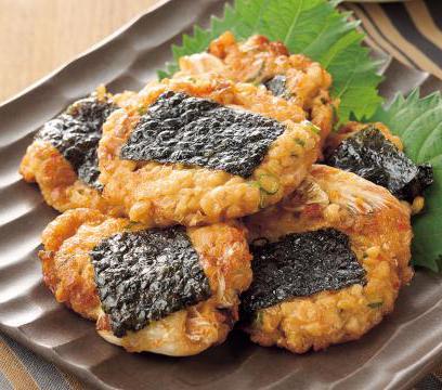 キムチ納豆の落とし揚げ