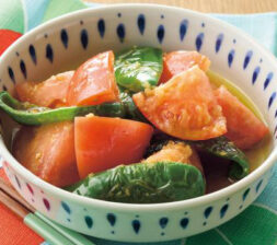 トマトと焼きピーマンのだしびたし