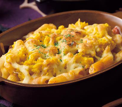 マッシュかぼちゃのミートソースグラタン